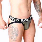 MACHO - MX27GR JOCK CUIR GRIS BEIGE M