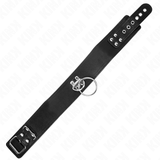 KINK - LAISSE CLOUTÉE 116 CM COLLIER AVEC SANGLE EN CUIR 50 X 5 CM