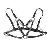 SUBBLIME - 953713 CEINTURE PUNK BONDAGE BOUCLE MÉTAL NOIRE TAILLE UNIQUE