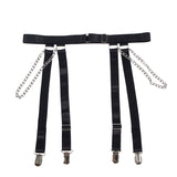 SUBBLIME - 954260 BODY AVEC CHAÎNES + PORTE-JARRETELLES NOIR S/M