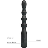 PRETTY LOVE - VIBRATEUR ANAL FEDERER 12 VIBRATIONS NOIR