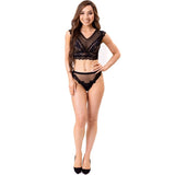 LIVCO CORSETTI FASHION - SOUTIEN-GORGE + CULOTTE ELIN LC 20212 NOIR L/XL