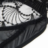 SUBBLIME - 955229 BODY TRANSPARENT AVEC DENTELLE CREUSE NOIR L/XL