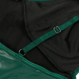 SUBBLIME - 955441 ROBE À BRETELLES EN CUIR VERT L/XL