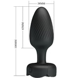PRETTY LOVE - PLUG ANAL VARIAN AVEC LUMIÈRE LED NOIR 10,8 CM
