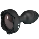 PRETTY LOVE - PLUG ANAL OLMAN AVEC LUMIÈRE LED NOIR 8,8 CM