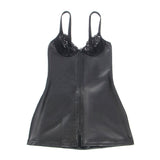 SUBBLIME - 957568 ROBE ZIPPÉE EN CUIR NOIR S/M