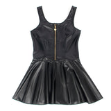 SUBBLIME - 957674 ROBE EN CUIR AVEC FERMETURE ÉCLAIR COEUR NOIR L/XL