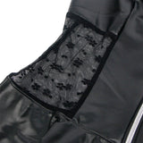 SUBBLIME - 957711 ROBE EN CUIR À FERMETURE ÉCLAIR EN DENTELLE NOIRE L/XL
