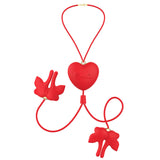 ARMONY - PINCES À TÉTONS MAGNÉTIQUES À VIBRATION FORME PAPILLON ROUGES