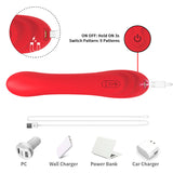 ARMONY - VIBRATEUR À LANGUE OSCILLANTE ROUGE