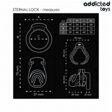 ADDICTED TOYS LOCKED - CAGE À PÉNIS À VERROUILLAGE ÉTERNEL 9 CM
