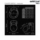 ADDICTED TOYS LOCKED - CAGE À PÉNIS CHASTETÉ PROFONDEUR 7,5 CM