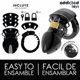 ADDICTED TOYS LOCKED - CAGE À PÉNIS CHASTETÉ PROFONDEUR 7,5 CM