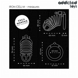 ADDICTED TOYS LOCKED - CAGE À PÉNIS EN MÉTAL IRON CELL TAILLE M