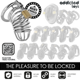 ADDICTED TOYS LOCKED - CAGE À PÉNIS EN MÉTAL IRON CELL 4 CM TAILLE S