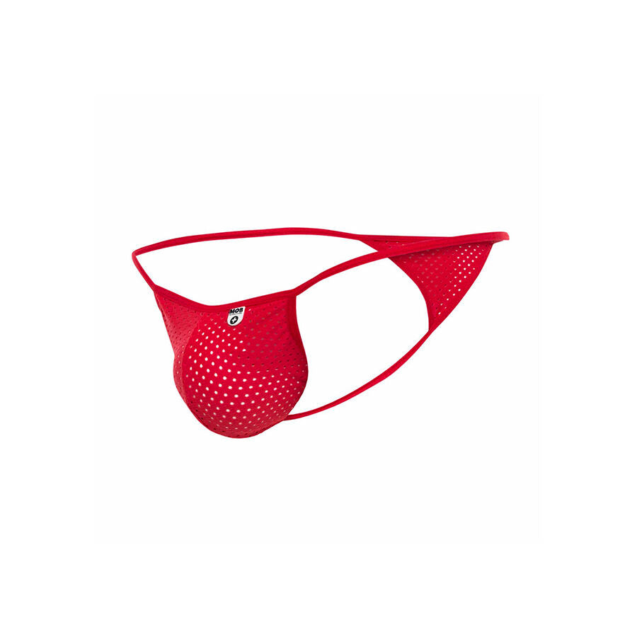MOB - STRING EN V MICROFIBRE ROUGE TAILLE S/M