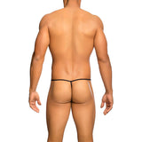 MOB - STRING TRANSPARENT EN FORME DE T NOIR TAILLE S/M