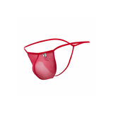 MOB - STRING TRANSPARENT EN FORME DE T ROUGE TAILLE S/M