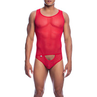 MOB - BODY TRANSPARENT ROUGE TAILLE S/M