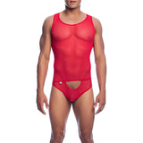 MOB - BODY TRANSPARENT ROUGE TAILLE S/M