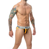 MOB - JOCK CLASSIQUE À RAYURES ORANGE TAILLE L