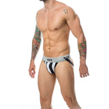 MOB - JOCK BLANC À RAYURES CLASSIQUES TAILLE S