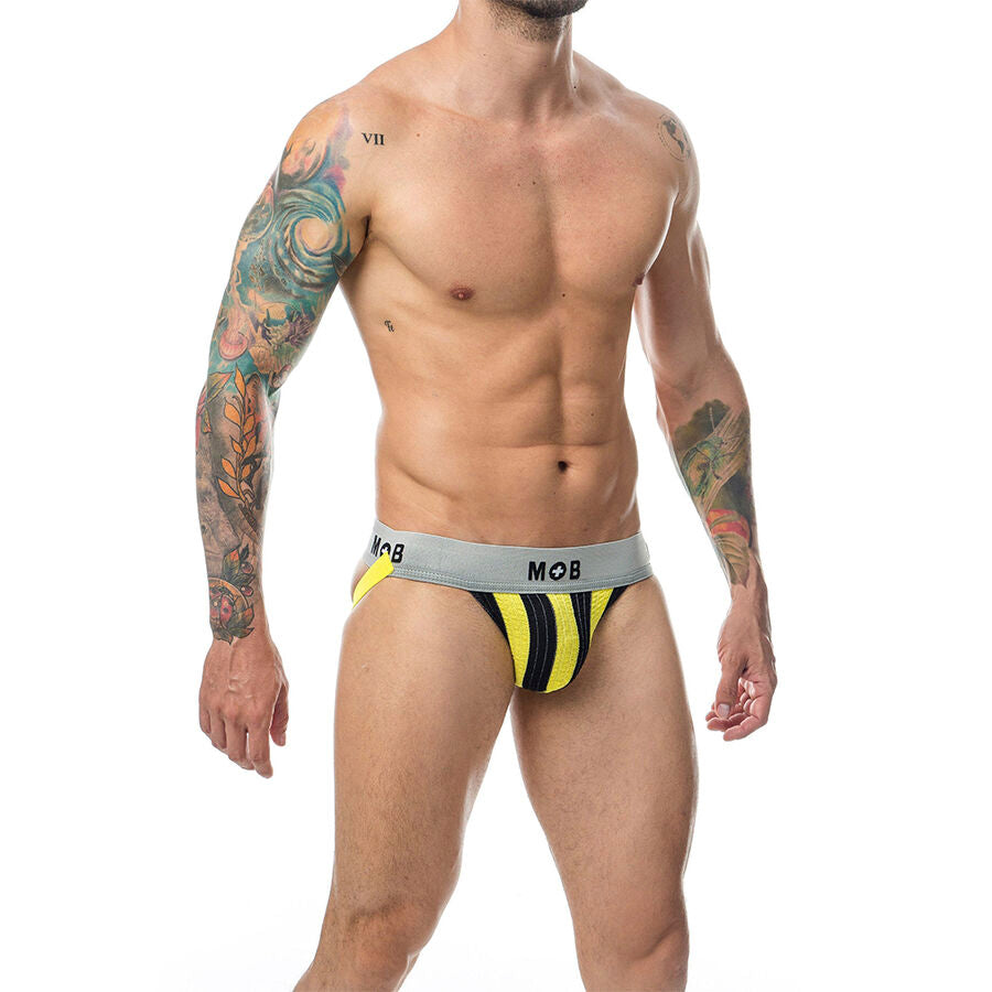 MOB - JOCK CLASSIQUE À RAYURES JAUNE TAILLE XL