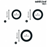 ADDICTED TOYS - LOT D'ANNEAUX PLATS EN SILICONE