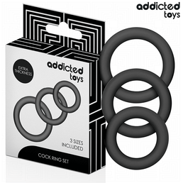 ADDICTED TOYS - LOT DE ANNEAUX EN SILICONE MODÈLE 1