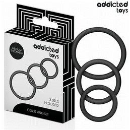 ADDICTED TOYS - LOT DE ANNEAUX EN SILICONE MODÈLE 2