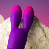 ROCKS-OFF - GLO-GIRL BUNNY VIBRATEUR FLEXIBLE VIOLET