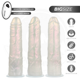 COCK MILLER - GODE AVEC VENTOUSE, LUMIÈRES ET VIBRATIONS AVEC TÉLÉCOMMANDE BLANC 21,5 CM