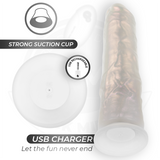 COCK MILLER - GODE AVEC VENTOUSE, LUMIÈRES ET VIBRATIONS AVEC TÉLÉCOMMANDE BLANC 21,5 CM