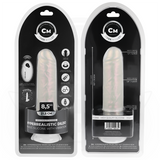COCK MILLER - GODE AVEC VENTOUSE, LUMIÈRES ET VIBRATIONS AVEC TÉLÉCOMMANDE BLANC 21,5 CM