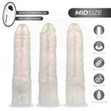 COCK MILLER - GODE AVEC VENTOUSE, LUMIÈRES ET VIBRATIONS AVEC TÉLÉCOMMANDE BLANC 20,5 CM
