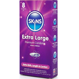 SKINS - PACK DE 8 PRÉSERVATIFS EXTRA LARGES PREMIUM