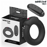 ADDICTED TOYS - ANNEAU PÉNITENTIAIRE VIBRANT À EFFET CHAUFFANT AVEC TÉLÉCOMMANDE