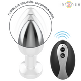INTENSE - PLUG ANAL VIBRANT EN MÉTAL AVEC LUMIÈRES LED ET TÉLÉCOMMANDE - TAILLE M