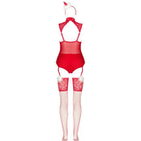 LIVCO CORSETTI FASHION - LIMPID SNOWFLAKES LC 90604 BODY + BAS + BANDEAU DE NOËL L/XL