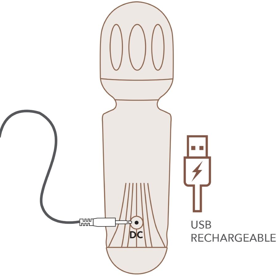 ROCKS-OFF - MINI BAGUETTE RECHARGEABLE 16 FONCTIONS VIOLET DREAM