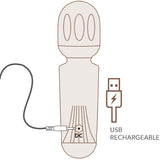ROCKS-OFF - MINI BAGUETTE RECHARGEABLE 16 FONCTIONS ROUGE AZALÉE
