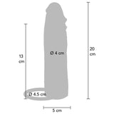 GET REAL - MANCHON PÉNIS VIBRANT EN SILICONE HYDRATANT CARAMEL 20 CM