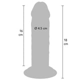 GET REAL - PÉNIS DE LUXE ÉPAIS DOUBLE DENSITÉ EN TPE 18 CM