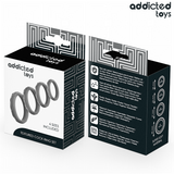 ADDICTED TOYS - ENSEMBLE D'ANNEAUX PÉNIS TEXTURÉS, 4 TAILLES