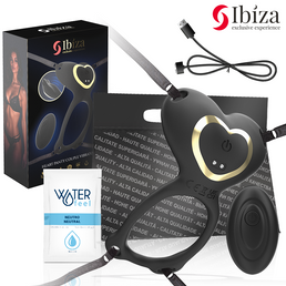 IBIZA - VIBRATEUR COUPLE EN FORME DE CŒUR AVEC TÉLÉCOMMANDE