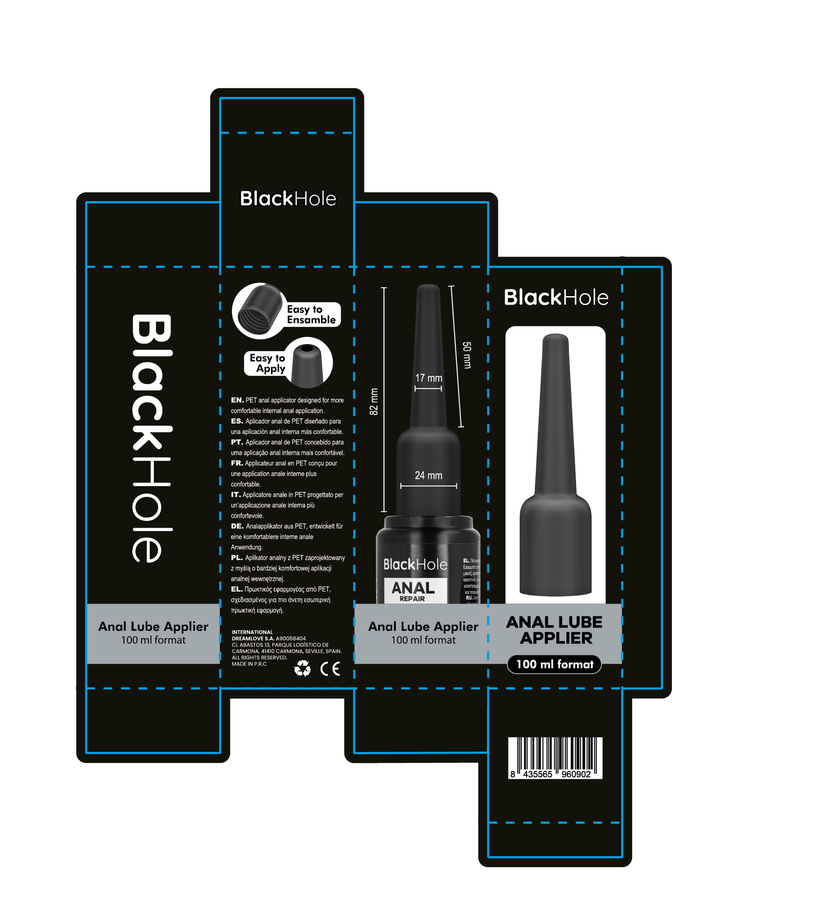 BLACK HOLE - APPLICATEUR DE LUBRIFIANT ANAL TAILLE L 100 ML