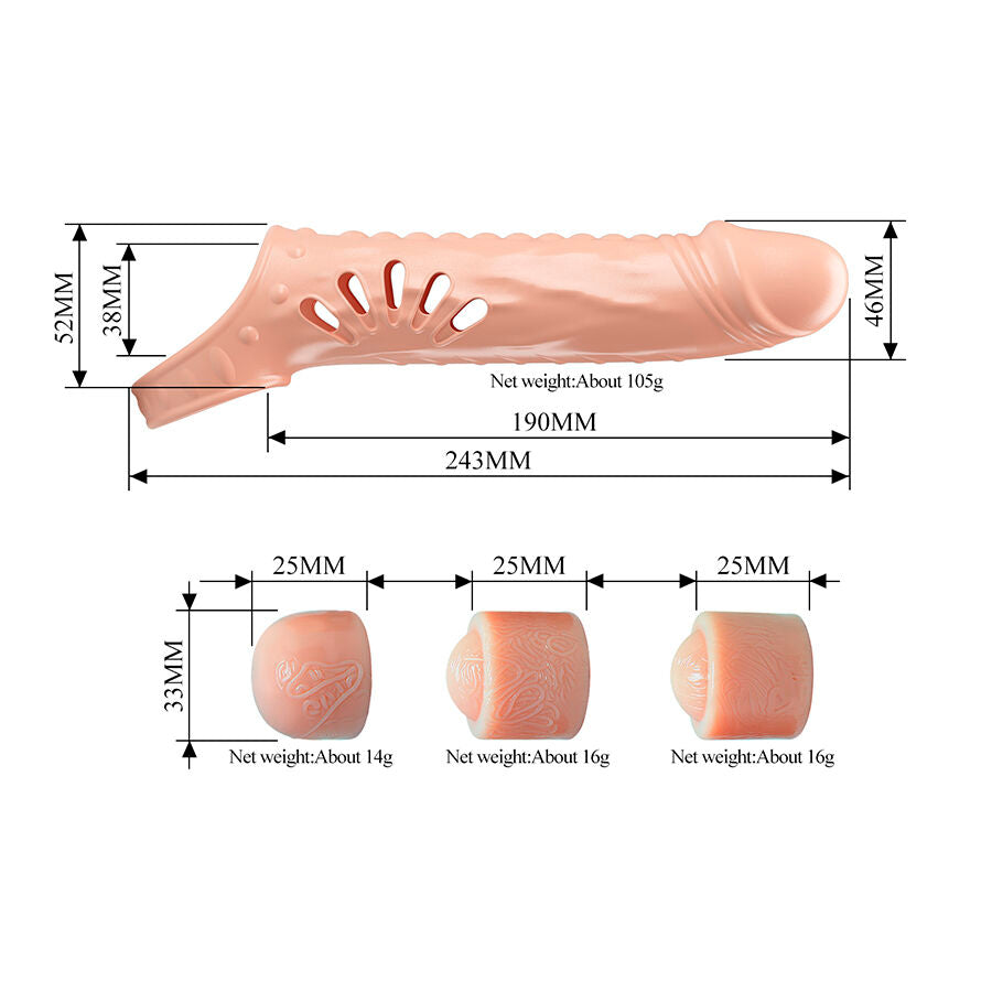 PRETTY LOVE - MANCHON PÉNIS AVEC EXTENSIONS