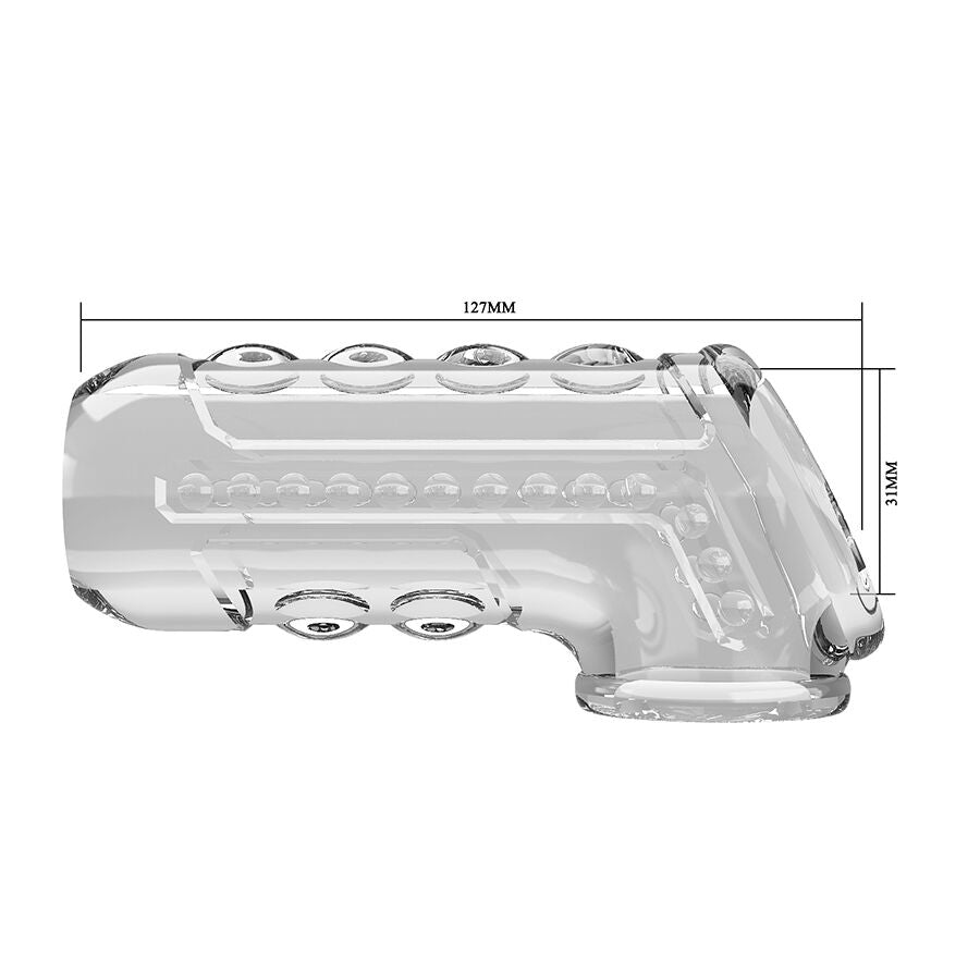 PRETTY LOVE - GAINE PÉNIENNE TEXTURÉE TRANSPARENTE