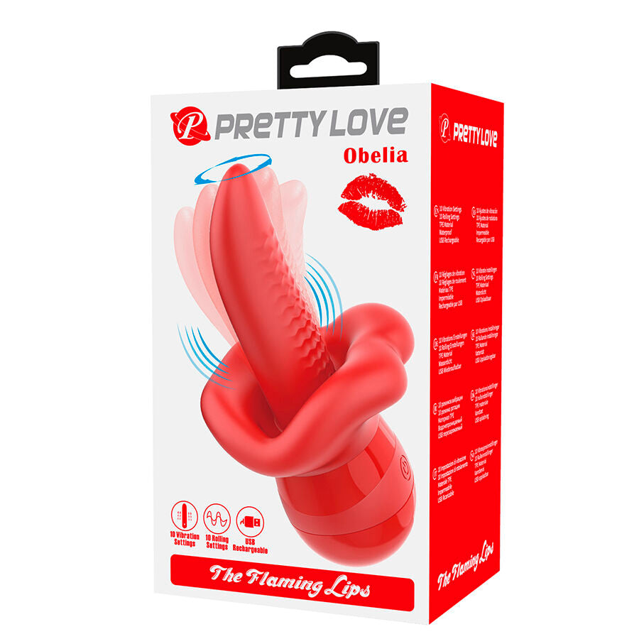 PRETTY LOVE - OBELIA VIBRATEUR À LANGUE AVEC MOUVEMENT ORBITAL